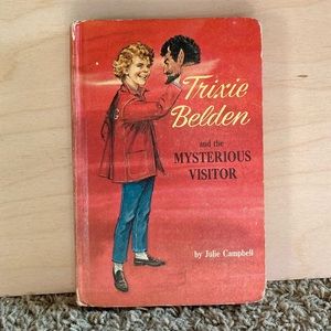 Vintage Trixie Belden and the Mysterious Visitor - Deluxe Red Devil Cover